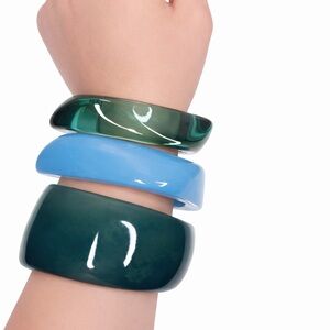 Set of Three Green and Blue Bangles